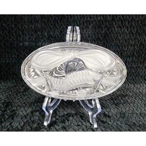 Vintage Mikasa Crystal Ribbons & Bells Covered Candy Dish – Germany 1980s–2000s
